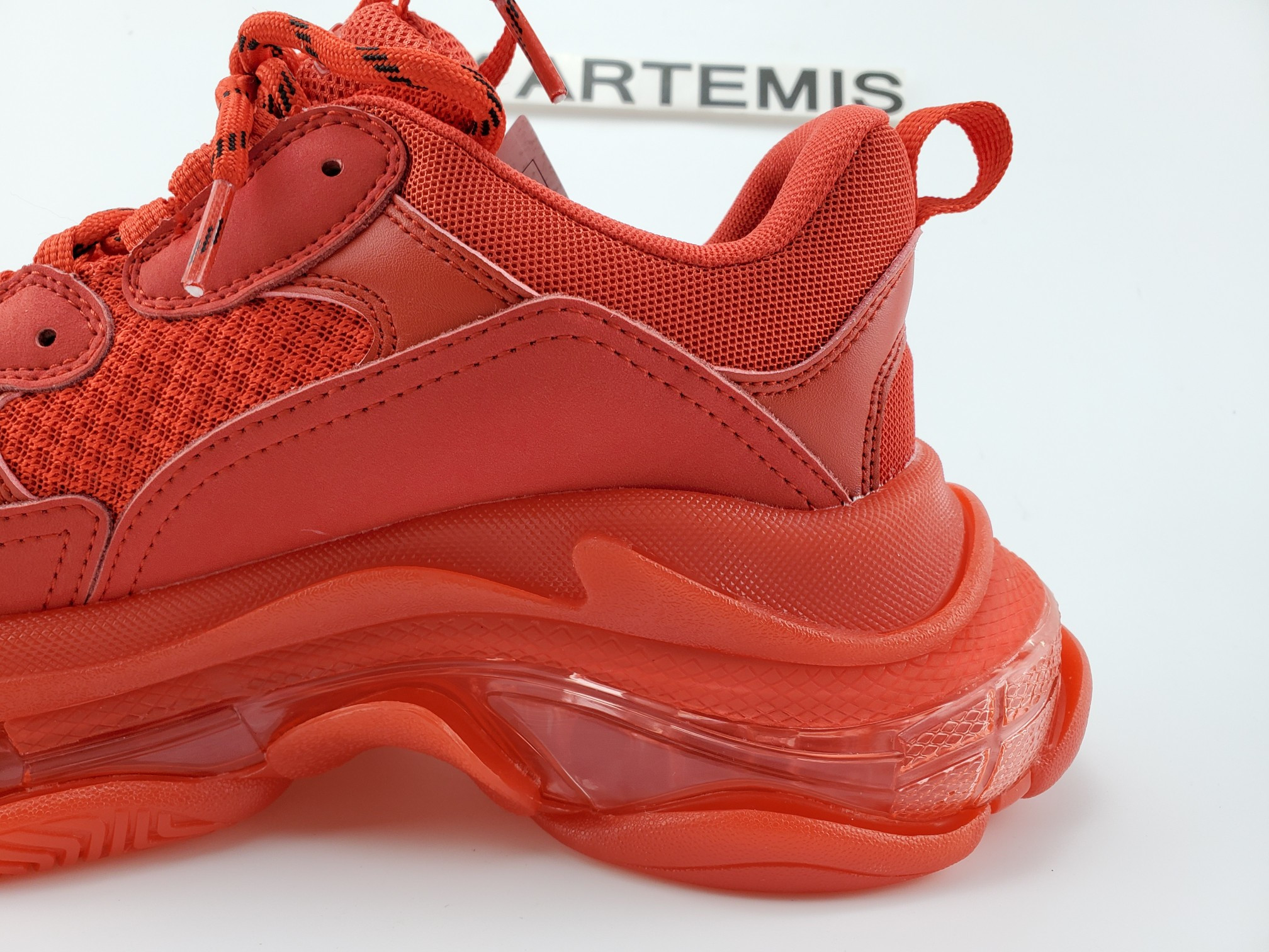 Balenciga Triple S Red Clear Sole