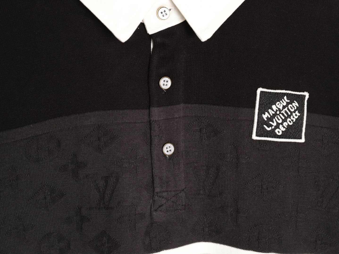 l0*is V*t0n lv knitting polo shirt